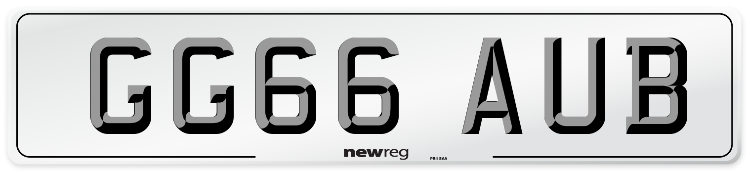 GG66 AUB Number Plate from New Reg